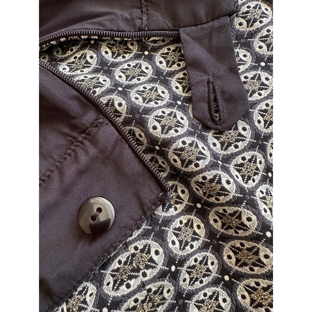 St. John Emma Gold/Black Metallic Jacquard Pants - Holiday Perfection! NWOT - Picture 5 of 11
